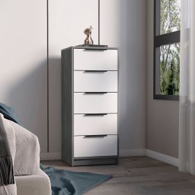 White 5-Drawer Rectangle Dresser