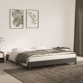 Bed Frame without Mattress Dark Gray California King Velvet