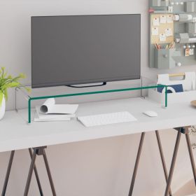 TV Stand/Monitor Riser Glass Clear 31.5"x11.8"x5.1"