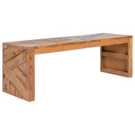 TV Stand 43.3"x23.6"x15" Solid Teak Wood