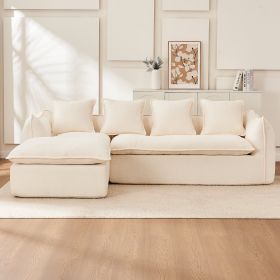 VIDEO provided Sofa Deep Seat Sofa 3 Seater for Living Room Oversized Comfy Sofa L-Shape Sofa Couch with Chaise Home Furniture Sleeper Sectional