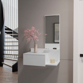 Floating Hallway Cabinet Lowell, Living Room, White