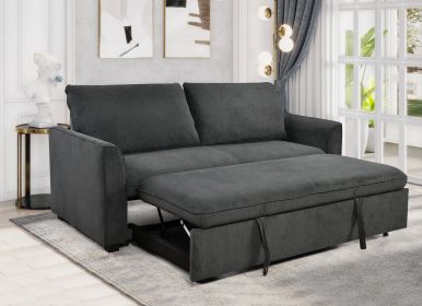 78 Inch 3 in 1 Convertible Sleeper Sofa Bed, Modern Fabric Loveseat Futon Sofa Couch w/Pullout Bed, Small Love Seat Lounge Sofa w/Reclining Backr