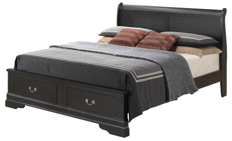 Sleek Black King Storage Bed With Functionality