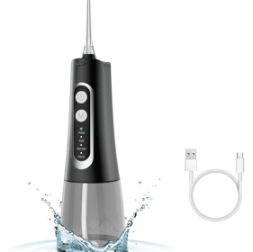 Oral Irrigator Black And White (Color: Black)