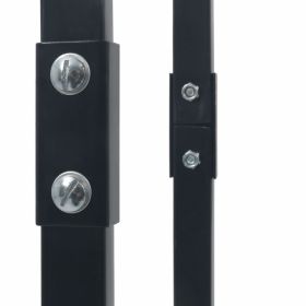 vidaXL Firewood Rack Black 80x25x150 cm Steel (Option: as picture)