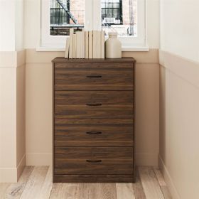 Classic 4 Drawer Dresser; Dark Oak; Espresso; Dove Grey; Antique Oak; Walnut; White (Color: walnut)