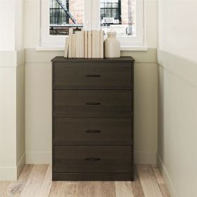 Classic 4 Drawer Dresser; Dark Oak; Espresso; Dove Grey; Antique Oak; Walnut; White (Color: espresso)