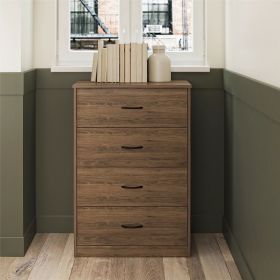 Classic 4 Drawer Dresser; Dark Oak; Espresso; Dove Grey; Antique Oak; Walnut; White (Color: antique oak)