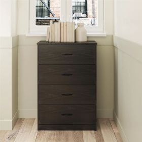 Classic 4 Drawer Dresser; Dark Oak; Espresso; Dove Grey; Antique Oak; Walnut; White (Color: black oak)
