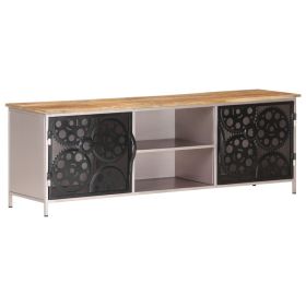 TV Stand 47.2"x11.8"x15.7" Rough Mango Wood (Color: Brown)